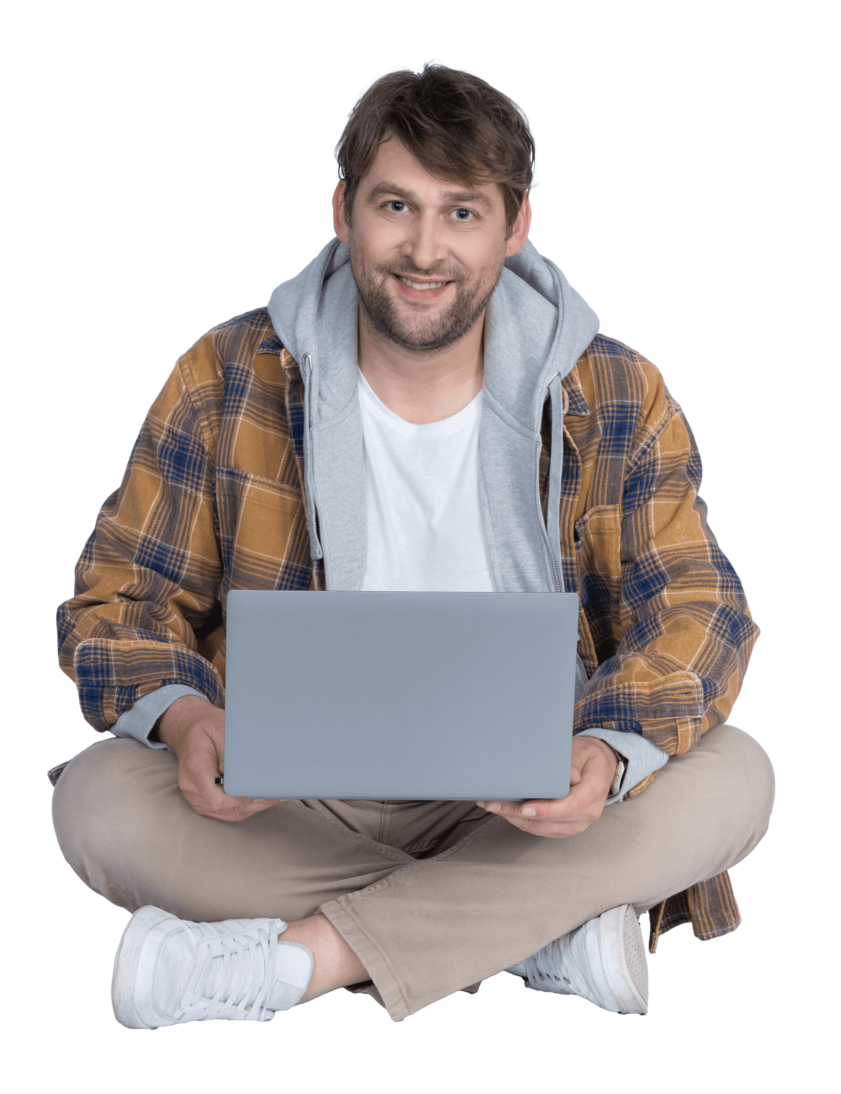 man with laptop